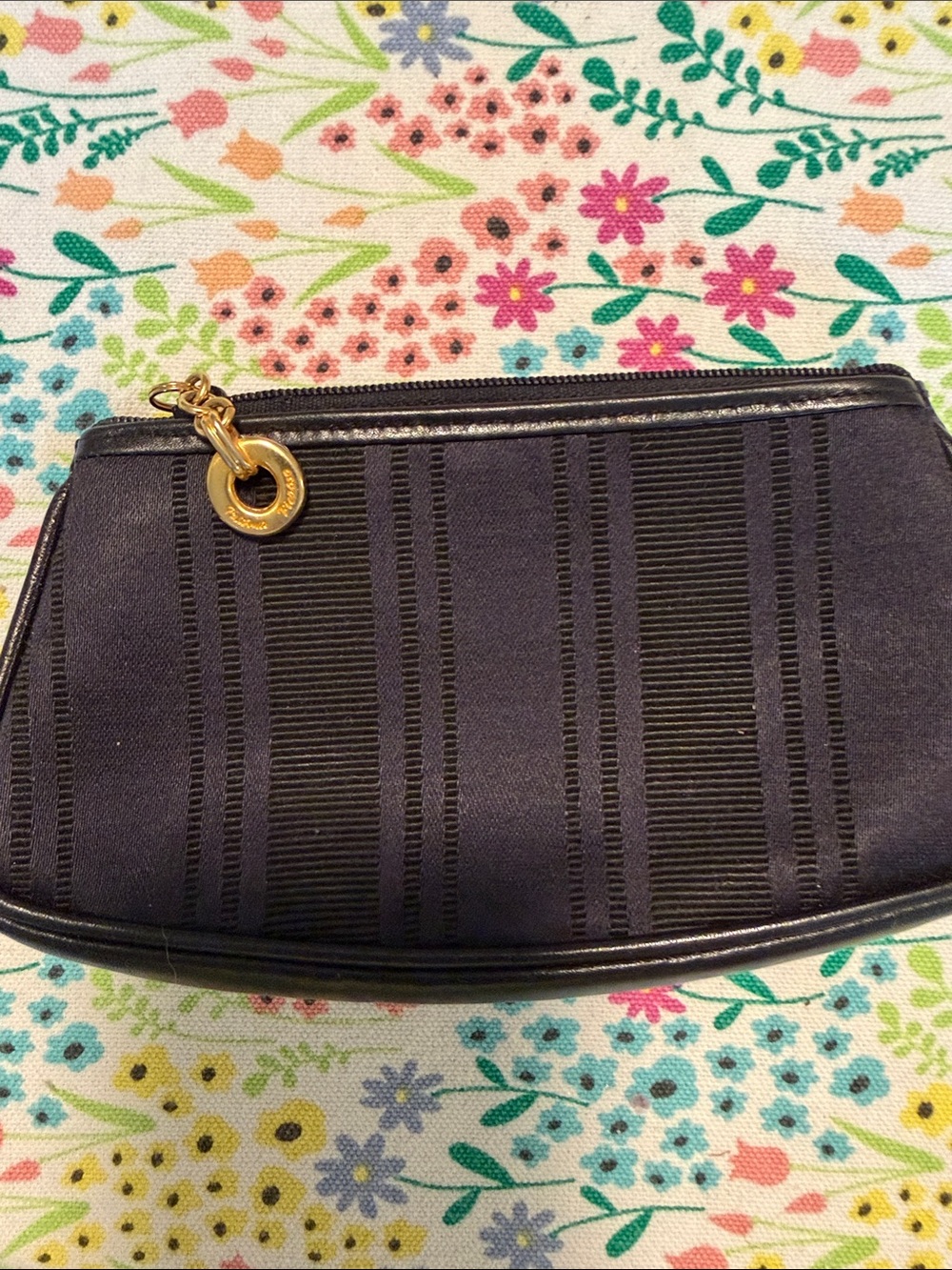 PALOMA PICASSO Black Textured Stripe Pouch